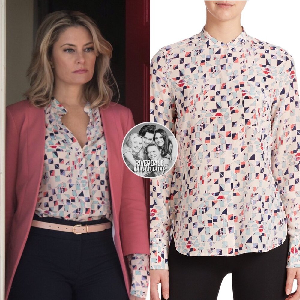 BCBG Max Azria Open Back Blouse size Small as seen on Riverdale